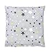 TupTam Funda para Cojin con Diseño Decorativo para Niños, Estrellas Amarillo / Gris, 50 x 50 cm