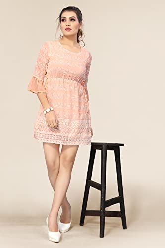 Image of Bee M Pee Designer Short Kurti Tops for Jeans for Women I Chikankari Rayon Cotton Long Kurta Kurti for Women I Stylish wear Kurti top for Girls