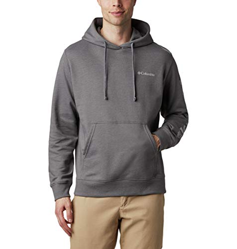 Columbia Men's Viewmont II Sleeve Graphic Hoodie, City Grey/Columbia Grey, X-Large