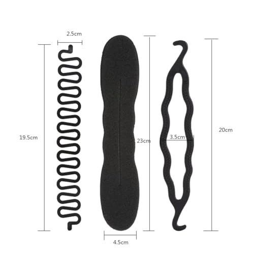 Hair Braiding Tool, 3 Types Fashion Hair Design Hair Styling Tools DIY Hair Accessories for Women, #1 4PCS - Image 3