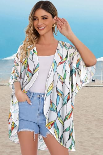 Image of Swimsuit Coverups for Women Sarong Beach Bikini Wrap Sheer Short Skirt Chiffon Scarf for Swimwear