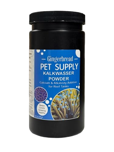 Gingerbread Pet Supply Reef Kalkwasser Powder High-Purity Calcium & Alkalinity Additive for Marine Aquariums Maintains pH Supports Coral Growth