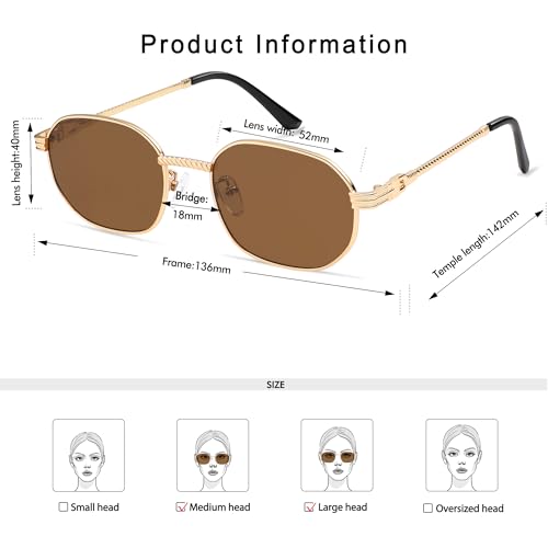 Retro Oval Sunglasses for Women Y2k 90s Sunnies Trendy Narrow Small Metal Sun Glasses AP37264