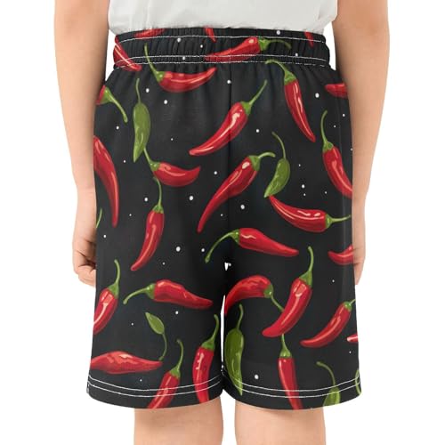Peppers Spicy Boy's Lightweight Casual Shorts Athletic Summer Shorts with Pockets for Outdoor Hiking Camping3