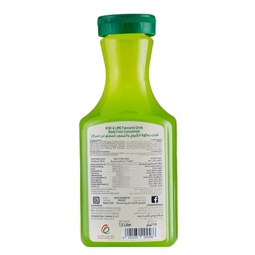 Al Rawabi Kiwi & Lime Juice No Added Sugar 1.5Litre