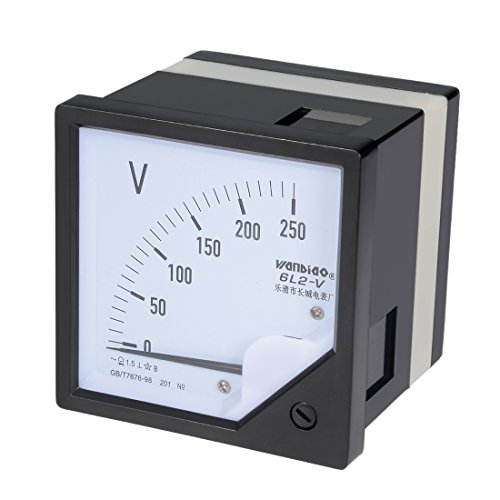 Image of uxcell AC 0-250V Analog Panel Voltage Gauge Volt Meter 6L2 1.5% Error Margin