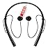 Produktbild Bluetooth Kopfhörer - kabelloser Nackenbügelkopfhörer Sweatproof Sport Headset Magnetische Ohrhörer mit integriertem Mikrofon für das Training im Fitnessstudio Laufen Radfahren Klettern - Schwarz