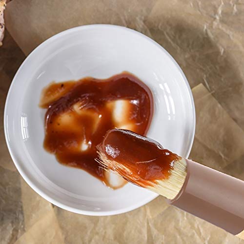 4 Sizes Pastry Brushes Basting Oil Brush Kitchen Brush Barbecue Oil Brush with Boar Bristles and Beech Hardwood Handles for Home Kitchen Cooking Supplies - Thumbnail 2