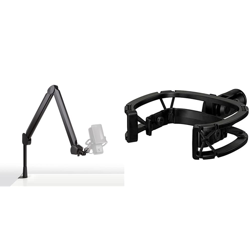 Elgato Wave Mic Arm - Premium Streaming Boom Arm mit Kabelkanälen für einen sauberen Arbeitsplatz & Wave Shock Mount, Maximale Isolation von Schwingungen, speziell für Elgato Wave-Mikrofone entwickelt