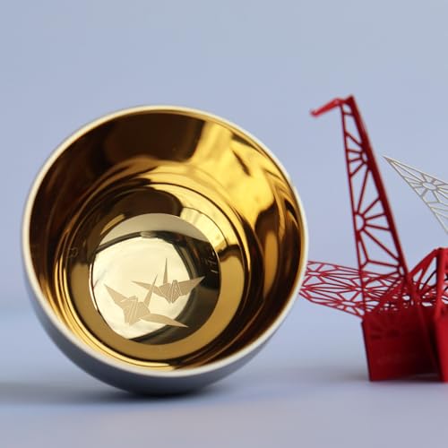 ナガオ 燕三条 ぐい呑み 折鶴金