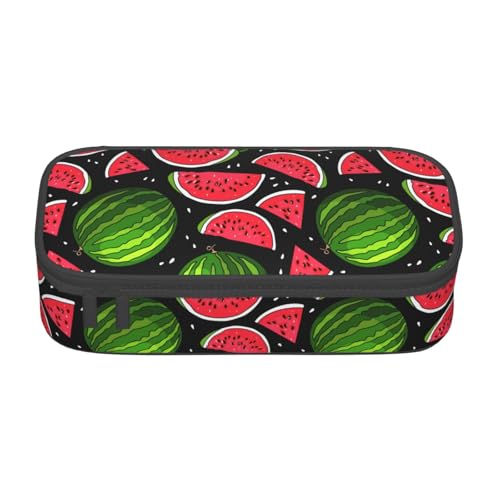 Image of Watermelon Fruit Pencil Case Big Capacity Storage Pencil Pouch Stationery Bags With Zipper Portable Pen Holder Box Organizer For Boys Student College School Office Supplies