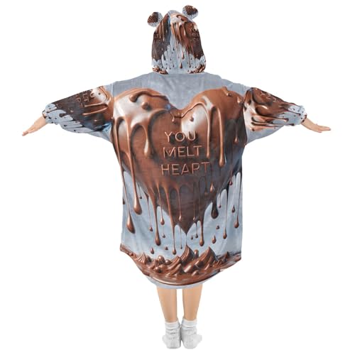 Funny Raccoon Kids Wearable Blankets Teens Girls Comfy Sweater 3D Animal Toddler Boys Oversized Hooded Sweatshirts2