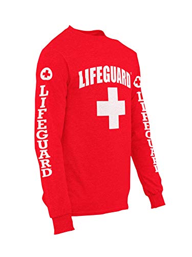 LIFEGUARD Long-Sleeve Printed Tee Shirt, Red T-Shirt for Men, Guys, Teen & Boys3