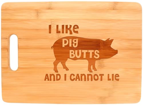 I Like Pig Butts Cannot Lie Bacon BBQ Grilling Chef Gift Decorative Rectangle Shaped Wood Cutting Board