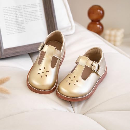 Image of Flaryzone Toddler Little Girl Mary Jane School Uniform Oxfords Flat Dress Shoes