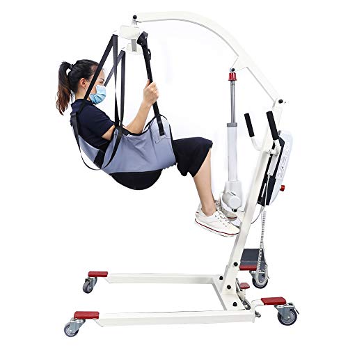 HNYG Full Body Mesh Sling with Commode Openning, Medical Lift Equipment Transfer Sling for Lifting Patient, Four Point Support Patient Lift Sling for Elderly and Disabled, 600 Weight Capacity