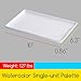 MEEDEN Ceramic Tray Palette, Ceramic Artist Paint Palette, Porcelain Mixing Tray for Watercolor Gouache Painting, Large Mixing Area White Rectangle Palette for Painting Large Artwork