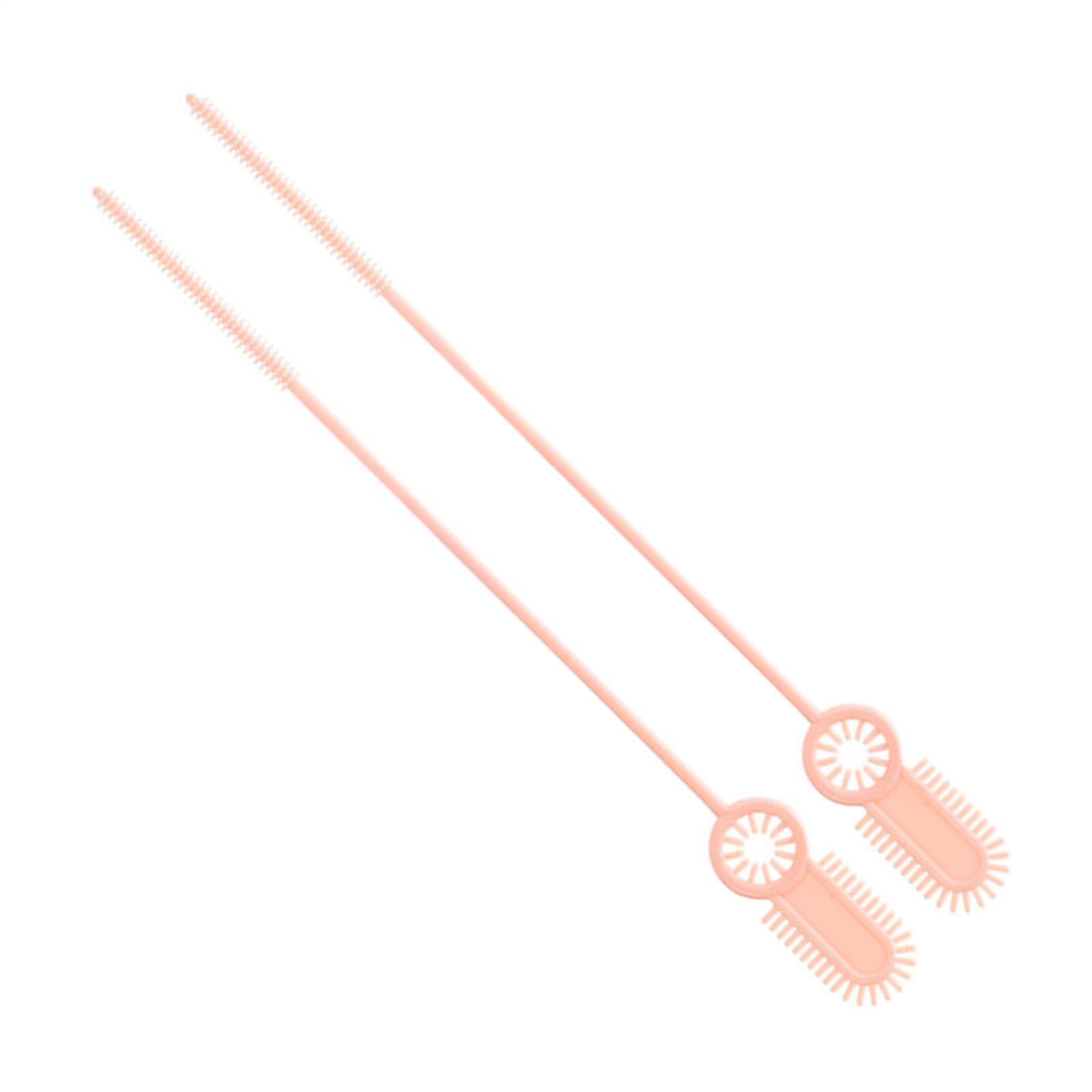 Spazzola lunga per la pulizia della cannuccia, 2 pezzi, kit di pulizia per bottiglie d'acqua, tubo flessibile in nylon con setole di nylon con di design a manico esteso, bacchetta da cucina