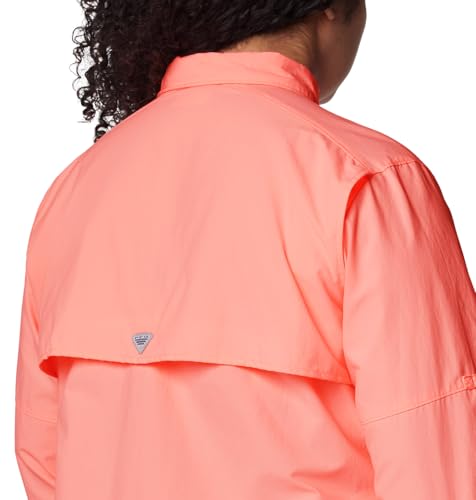 Columbia Women's PFG Bahama II Long Sleeve Fishing Shirt, Tiki Pink, 3X - image 5