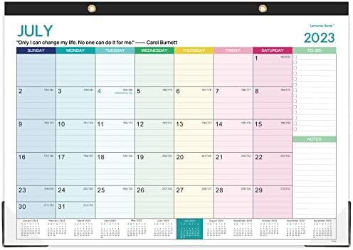 Desk Calendar 2023-2024 - 2023-2024 Desk Calendar, 18 Monthly Desk/Wall Calendar 2-in-1,16.8" x 12", July 2023 - December 2024, Thick Paper with Corner Protectors, Large Ruled Blocks - Colorful Lump
