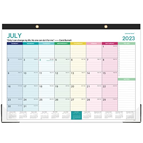 Desk Calendar 2023-2024 - 2023-2024 Desk Calendar, 18 Monthly Desk/Wall Calendar 2-In-1,16.8" X 12", July 2023 - December 2024, Thick Paper With Corner Protectors, Large Ruled Blocks - Colorful Lump #TOP5