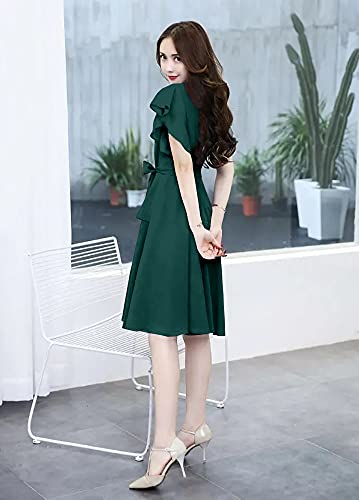 Image of GG Fashion Women's Fit and Double Flare Knee Length Dress