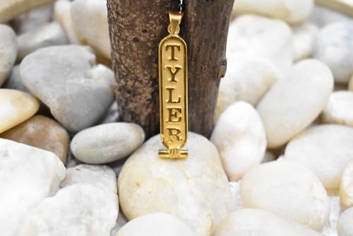 Customize your pendant Necklac Personalized Cartouche 925 Sterling Silver 1-Sided and 2 Sided Translate into ancient egyptian Hieroglyphic or Arabic3