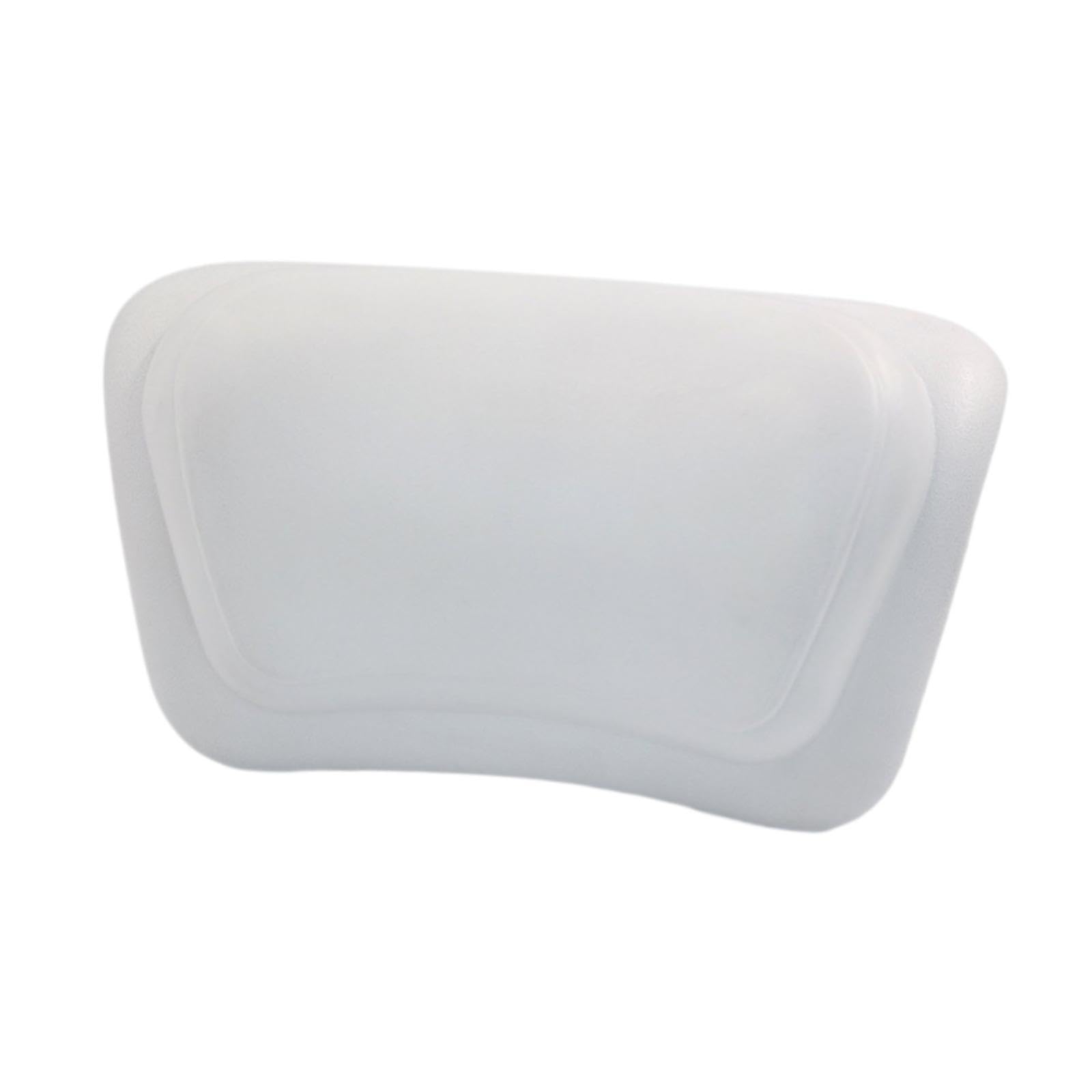 Almohada para Bañera con Ventosas Antideslizantes Y Soporte Firme para El Cuello Almohadilla de PU Suave Y Compacta Perfecta para Usar en Bañeras, Blanco