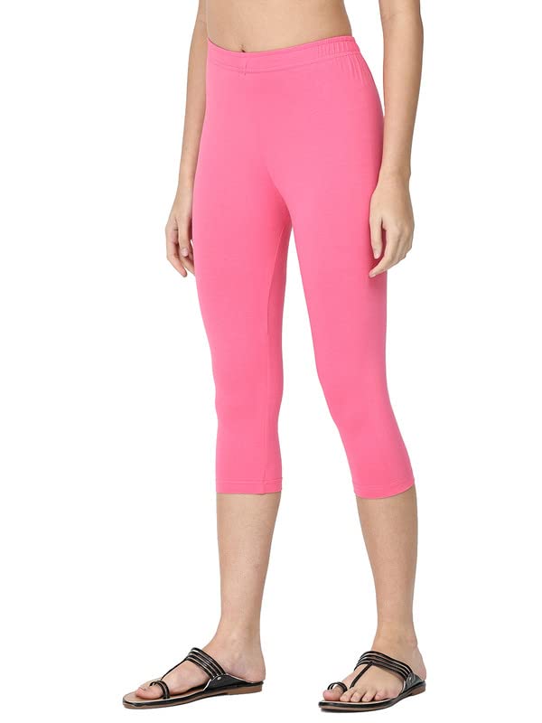 Image of Robinbosky Premium Stretchable Cotton Capri Legging for Women | Suitable for Formal wear & Casual wear | High-End Elastic Makes. The Leggings Squat Proof and Durable for Travel, Yoga, & Workout.