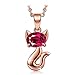 Brilla Gifts for Women Fine Jewelry 925 Sterling Silver Pendant Necklace Rose Gold 'Miss Cat'