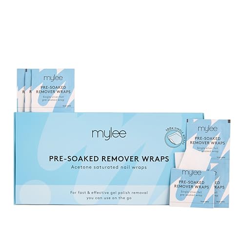 Paquete de 100 saquitos con quitaesmalte de uñas Mylee, producto profesional para peluquerías, con acetona, ideales para manicura y pedicura