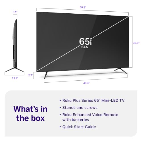 Roku 65-Inch Plus Series Smart TV - 4K QLED Mini-LED TV - photo 12