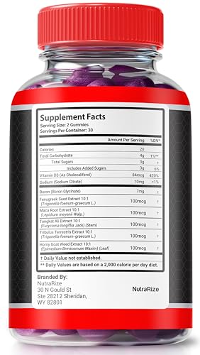 NutraRize Erectasure Gummies – Official Erecta Sure ME All-Natural Gummy for Physical Health & Overall Well-Being, Premium Gomitas for Energy, Vitality & Wellness Support, Reviews (60 Gummies)