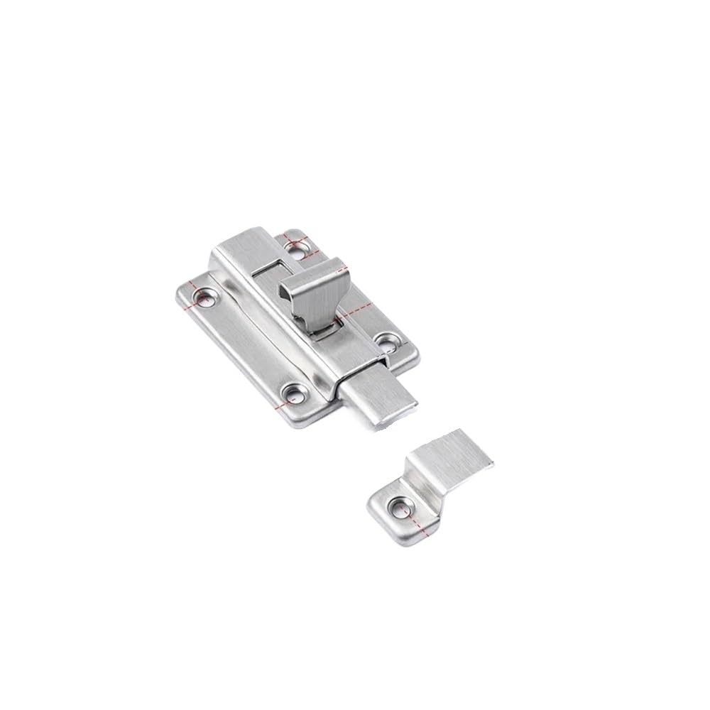 Durable Stainless Steel Slide Bolt Lock Set with Screws