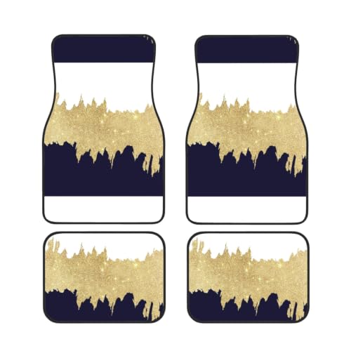 Alfombrillas antideslizantes para coche juego de neopreno azul y blanco
