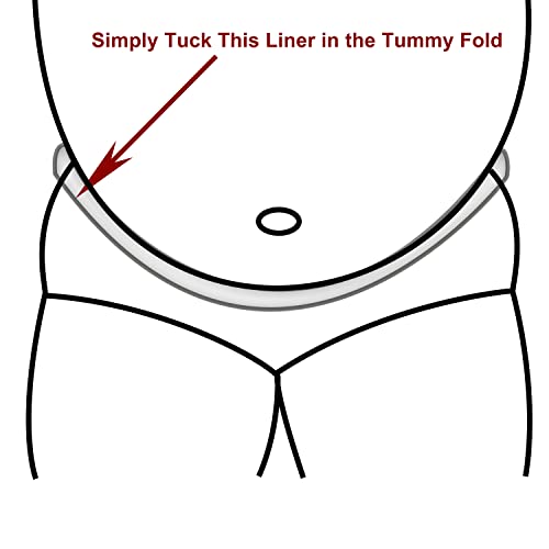 Tummy Liners for Sweat Rash - Cotton Terrycloth + Brushed Cotton - Under Belly Sweat Liners Belly Pad for Skin Rash – 3PCS (XX-Large)2