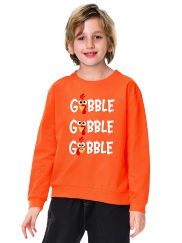 Image of Remimi Kids Halloween Sweatshirt Long Sleeve Thanksgiving Tops 3-14 Years