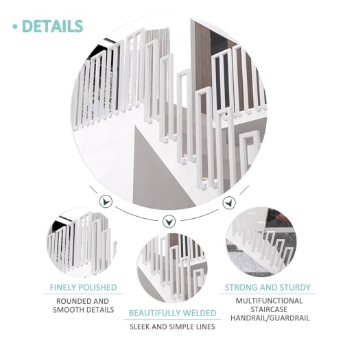 Rambarde d'escalier en acier robuste pour marches avec ancrage latéral - 4