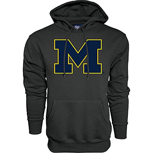 Blue 84 Men's Michigan Wolverines Hoodie Dark Heather Icon, Dark Heather, XX-Large