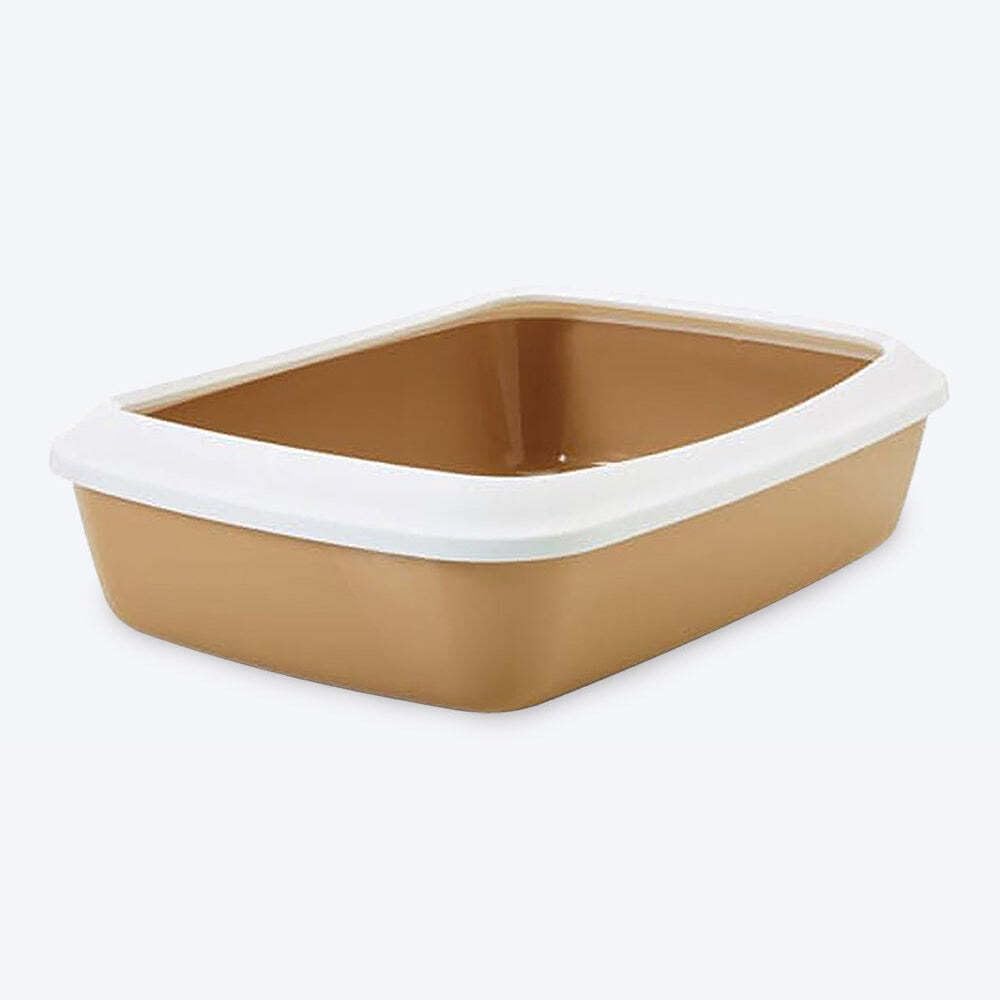 Savic Iriz Cat Litter Tray with Rim, 17" (Brown) (B08NCVFC8F) Amazon Price History, Amazon Price Tracker