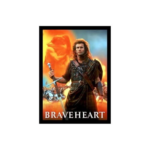Image of BLINKART Braveheart (1995) Movie Poster Frame 8x12 Inch | Premium 300 GSM Paper Wall Print | Vintage Film Artwork for Home, Bedroom, Living Room, Office | Framed Photo Decor
