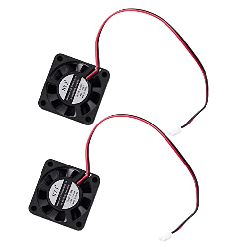 Ohewiiuk 2X DC 12V 0.1A 2 Ventilador de Enfriamiento Enfriador de CPU Caja de PC 40mm x 40mm x 10mm