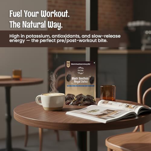 Image of Khari Foods - Premium Black Royal Seedless Dates- 400g Khajoor - High Fibre, No Added Sugar, No Preservatives, Easy to Consume - Soft Healthy Dates for Energy, Immunity Support and Everyday Wellness