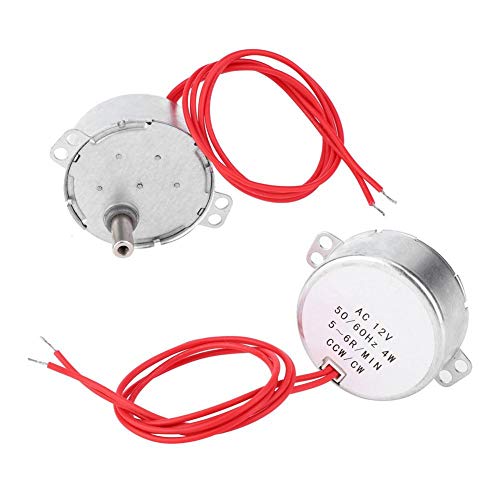 Synchronmotor, TYC30 AC 12V 4W Tray Synchronmotor Synchron-Plattenspieler-Motor mit Kabel für Lüfterheizung Elektrische Heizung 5~6R / MIN