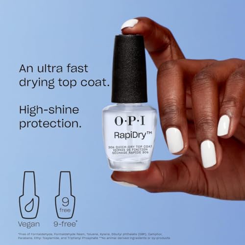 OPI vernis à ongles séchage rapide fini les bavures grâce au Top coat Rapidry