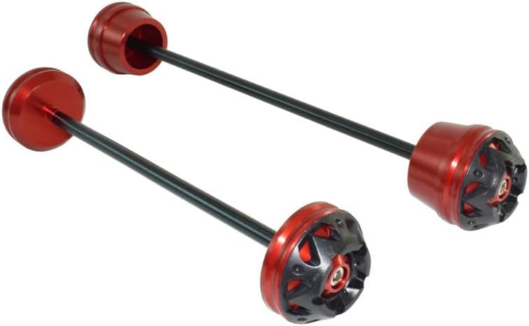 Front & Rear Wheel Fork Axle Slider Cap Crash Protector for Yamaha MT-07 FZ-07 FZ07 MT07 XSR 700 2014 2015 2016 2017 2018 2019 2020 (Red)