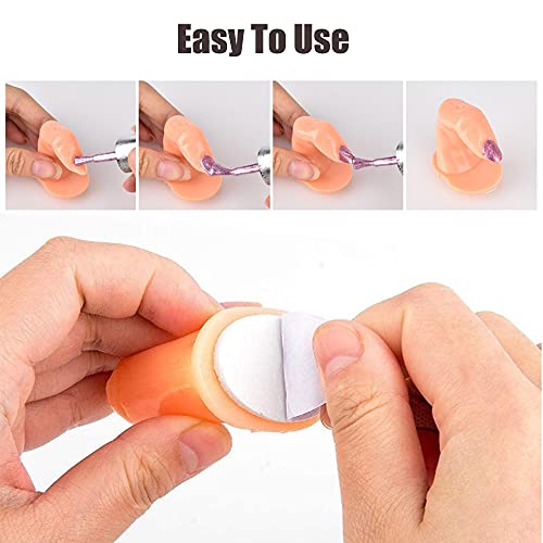 XUBX 10 Stück Übungsfinger für Gelnägel Nagelmodellage, Nageltraining Finger, Nagel Handpraxis Modell, Bewegliche Gefälschte Finger, Maniküre Trainingsdisplay Übungs, Fake Finger Praxis Modell