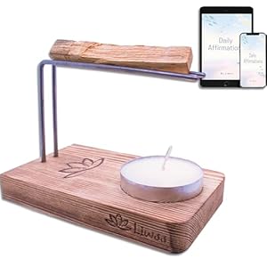 Handcrafted Palo Santo Holder & Sage Burner KIT: Includes Palo Santo Stick, Large Tea Candle, Daily Affirmations eBook. Designed to Keep Smudge Sticks Burning Longer. Ideal Spiritual Meditation Gift Handcrafted Palo Santo Holder Sage Burner KIT Includes Palo Santo Stick Large Tea Candle Daily Affirmations eBook Designed to Keep Smudge Sticks Burning Longer Ideal Spiritual Meditation Gift