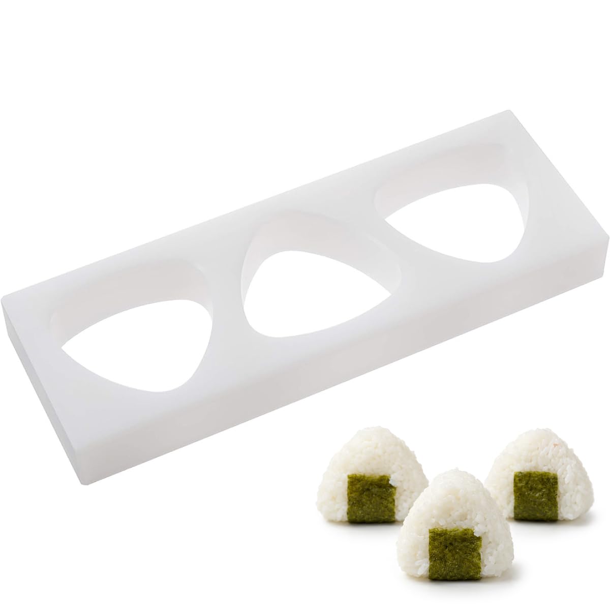 TIKUSAN Onigiri Mold Musubi Maker Japanese Rice Ball Press Onigiri Mold Tray BPA Free Made in Japan Kanto Style (Large 3 Molds)
