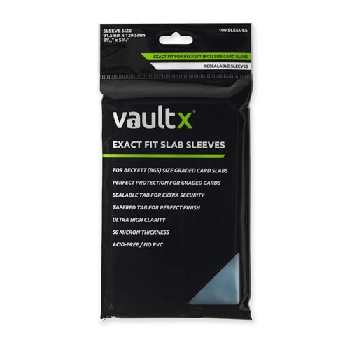 Vault X Graded Trading Card Slab Sleeves, Exact Fit Bags for...
